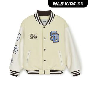 [택가219,000원][MLB키즈]스포티브 와펜 바시티 패딩점퍼 SD (L.Beige)7AJPV0151-13NBL