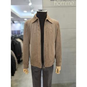 바쏘옴므 세이브존03 바쏘옴므 24F/W 다크베이지 비건레더 스웨이드 블루종점퍼 WSAGY3GU31ABGA