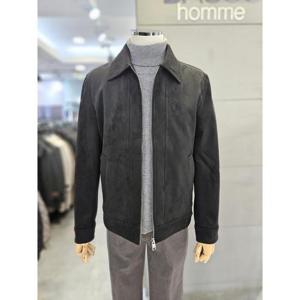 바쏘옴므 세이브존03 바쏘옴므 24F/W 블랙 비건레더 스웨이드 블루종점퍼 WSYAG3GU32ABKA