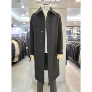 바쏘옴므 세이브존03 바쏘옴므 24F/W 블랙 울  블렌드 발마칸 롱 코트 WSAGY4CJ33ABKA