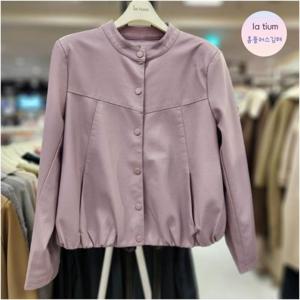 라티움 HC03 여성 핏예쁜 크롭 차이나카라 가죽재킷 L55 P7JP01 55