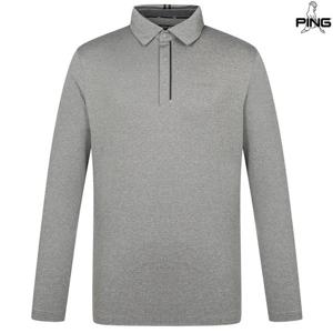 [핑골프][양말증정]남성 라인 포인트 카라 긴팔 티셔츠 111E1TO001_MG
