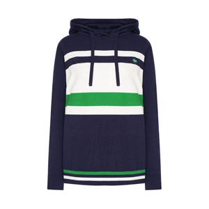 [크로커다일 레이디]라인 배색 풀오버 후드 니트 티셔츠 CLDSSW202