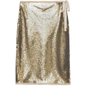 프라다 미디 스커트 P120WRSOOO 16NQ F0056 ORO