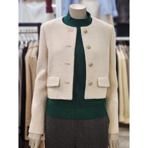 SOUP 세이브존07 라운드넥 크롭 트위드자켓 VB3JK73