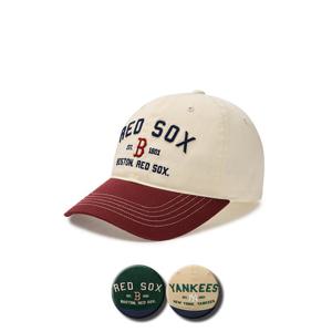 MLB 공용 바시티 레터링 배색 언스트럭쳐 볼캡 (3ACPV085N)