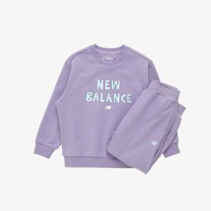 뉴발란스키즈트레이닝세트 PQC NK9YFB101U-88 베이직 에센셜 2PCS 로고 포인트 스웨트셋업