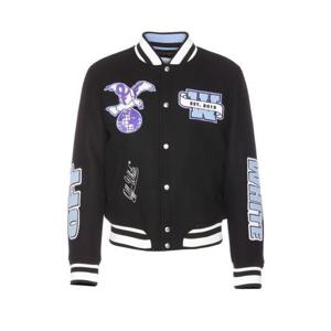 오프화이트 봄버 자켓 OMEH053S25FAB001 1049 Black