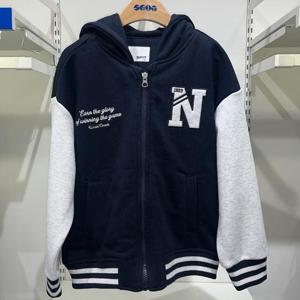 에스핏 HC21 배색 후드 야구 점퍼 SJZ101FKJP07