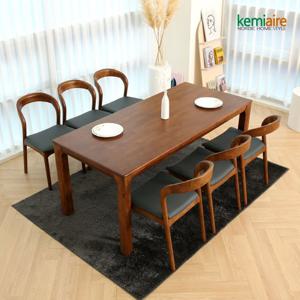 케미에르 알리시아 6인 원목식탁SET(의자형) KHD-682