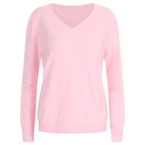 샵앤) 봄신상 여성 V넥 부드러운 긴팔 무지 니트 티셔츠 WNW-WKN-20330-연핑크