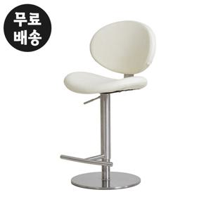 디노 가죽 회전 바 체어 아일래드 식탁 의자(화이트)