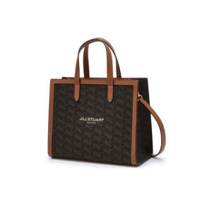 [질스튜어트] 브라운 로젤라 칠링 패턴 가죽 콤비 토트백 M JABA4E315W2