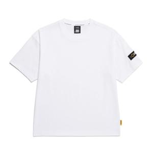 내셔널지오그래픽 N252UTS902 와펜 세미오버핏 반팔 티셔츠 WHITE