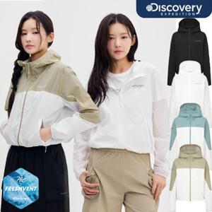 디스커버리 25SS 프레시벤트여성컬러블럭크롭바람막이 DWWJ94053