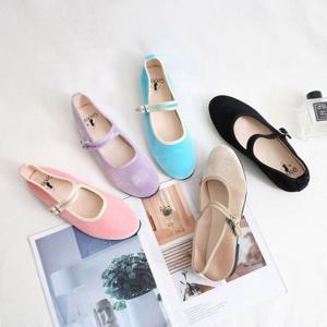 국산 러블리 오드리벨벳 메리제인 플랫슈즈