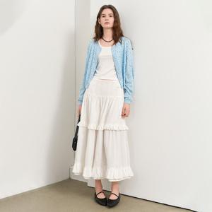 WOMAN 프릴 티어드 롱스커트 [WHITE] / WBE2L13514