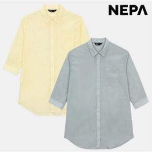 [네파 (행사)]여성용 봄 여름 시원한 오버핏 긴기장 우븐 셔츠 7K41562