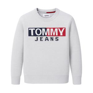 타미힐피거 타미진스 엔트리 플래그 라운드 니트 남성 긴팔티셔츠 긴팔티 실버그레이헤더 DM0DM13755-PJ4