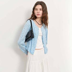 WOMAN 플라워 프린트 가디건 [BLUE] / WBE2L04531