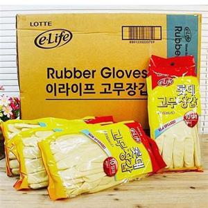 롯데 고무장갑 미니 대 아이보리 50켤레 주방 설거