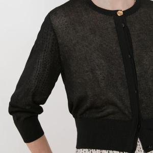 올리비아로렌 MG01 배색 숏 가디건 VOCBC3M4421