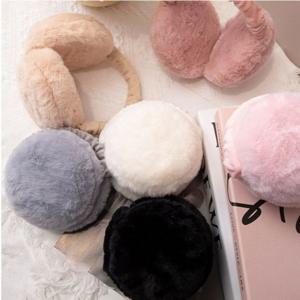 휴대편한 보들 벨벳털 접이식길이조절 귀마개 귀도리