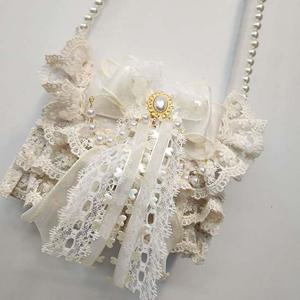 손가방 미니 레이스 러블리 크로스 빅리본 토트백