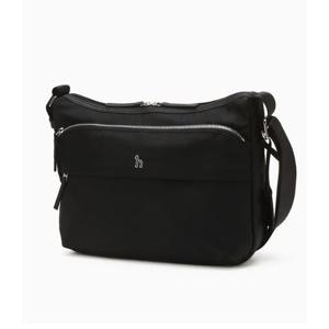 [헤지스ACC] [아이코닉] 나일론 로고 크로스백 HJBA5E715BK