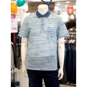 크로커다일 세이브존03 [피에르가르뎅] 남성 봄 여름 슬럽 프린트 반팔 카라 티셔츠 AGPQTS2403A