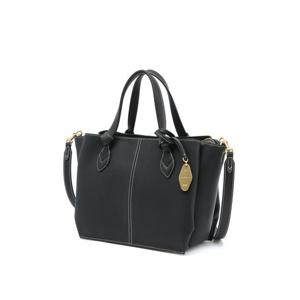 [하트양말증정]블랙 키장식 소가죽 M 사이즈 토트겸 크로스백 JABA5E802BK