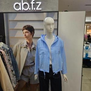 Ab.f.z DP01 스트라이프후드롤업소매셔츠 AFZ2HB05