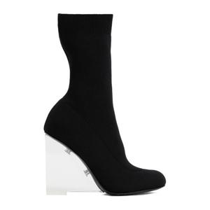 알렉산더맥퀸 블랙 스트레치 나일론 샤드 앵클 부츠 745214W4WH