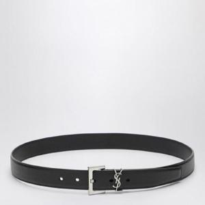 SAINT LAURENT 그레인 가죽 소재의 블랙 카상드르 벨트 634440DTI0EXHYSL-1000