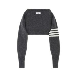 THOM BROWNE 멜란지 그레이 울 클러치 UAG076AE0350 035