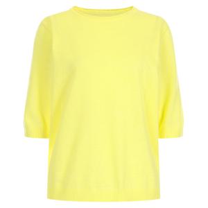 샵앤) 국산 여성 라운드넥  반팔 니트 티셔츠 FRB-WKN-20623 옐로우