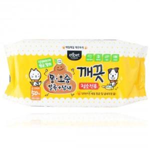 반료동물 똥오줌깨끗 얼룩 냄새 청소티슈 크리너 50