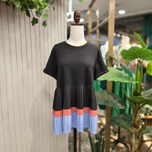 스테파니 HC05 플리츠컬러배색T A25TS5237H4