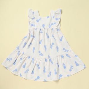 로엠걸즈리본 배색 튤립 원피스RGOW2554P