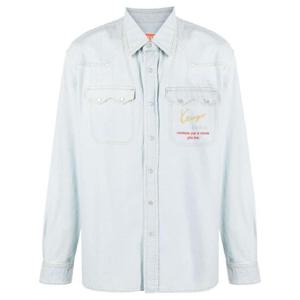 25 FW 겐조 카우보이 로고 자수 데님 셔츠 FD65DC4136E4 TP432039553