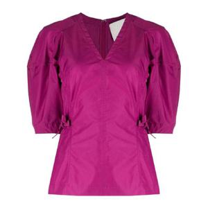 25 FW 31필립림 V넥 반소매 탑 P23120027LCE TP432122512