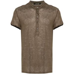 25 FW 로베르토 카발리 세미 시스루 폴로 셔츠 SRT63ALG001 TP432116356