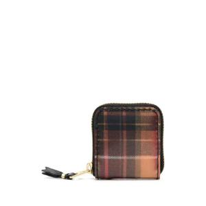 25 FW 꼼데가르송 타탄 체크 렌티큘러 지갑 SA4100LT TP432318808