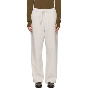 25 FW 아미 파리스 남성 베이지 엘라스틱 슬랙스 251482M190003