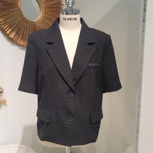 르피타 HC06 마랑 반팔 자켓(블랙) L252UJK602