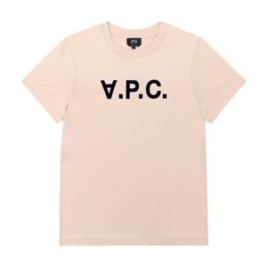 아페쎄 COHBM M26384 TBI BEIGE/DARK NAVY 벨벳 로고 반팔티