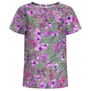 샵앤) 국산 여성 라운드넥 단추 2컬러 인견 반팔 블라우스 YF-WBL-20666-퍼플