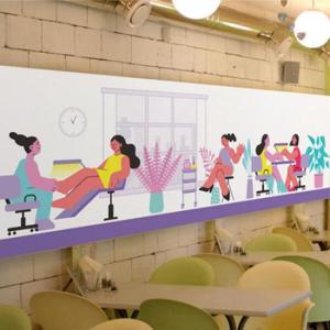 아트박스/꾸밈 te562-네일살롱일러스트_불투명유리시트