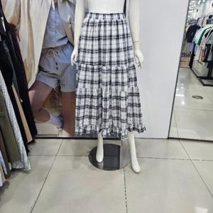 Ab.f.z DP01 프릴체크플레어밴딩스커트 AFZ2ZS34