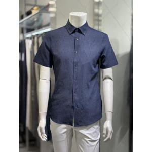 basso 세이브존01 네이비 COOL 매쉬 시어서커 스판 반팔 셔츠 (3컬러) BSZ2TT21